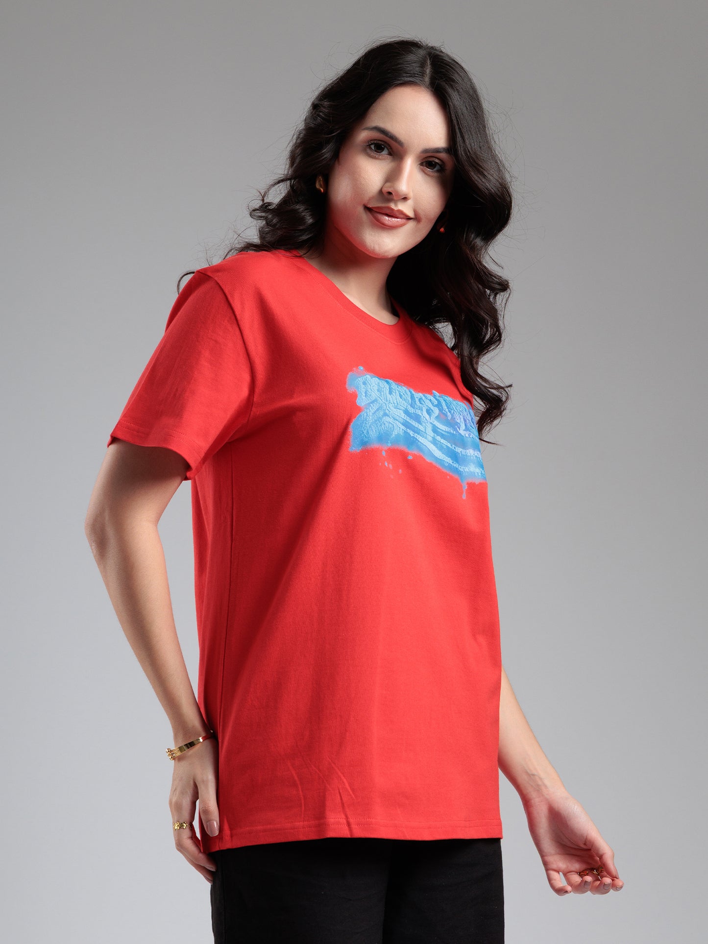 Crimson Bluewave Graphic T-Shirt