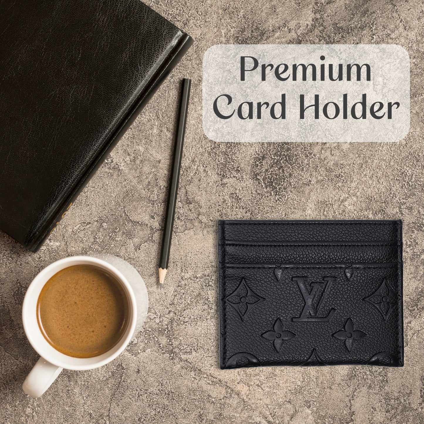 Midnight Embossed Slim Card Holder