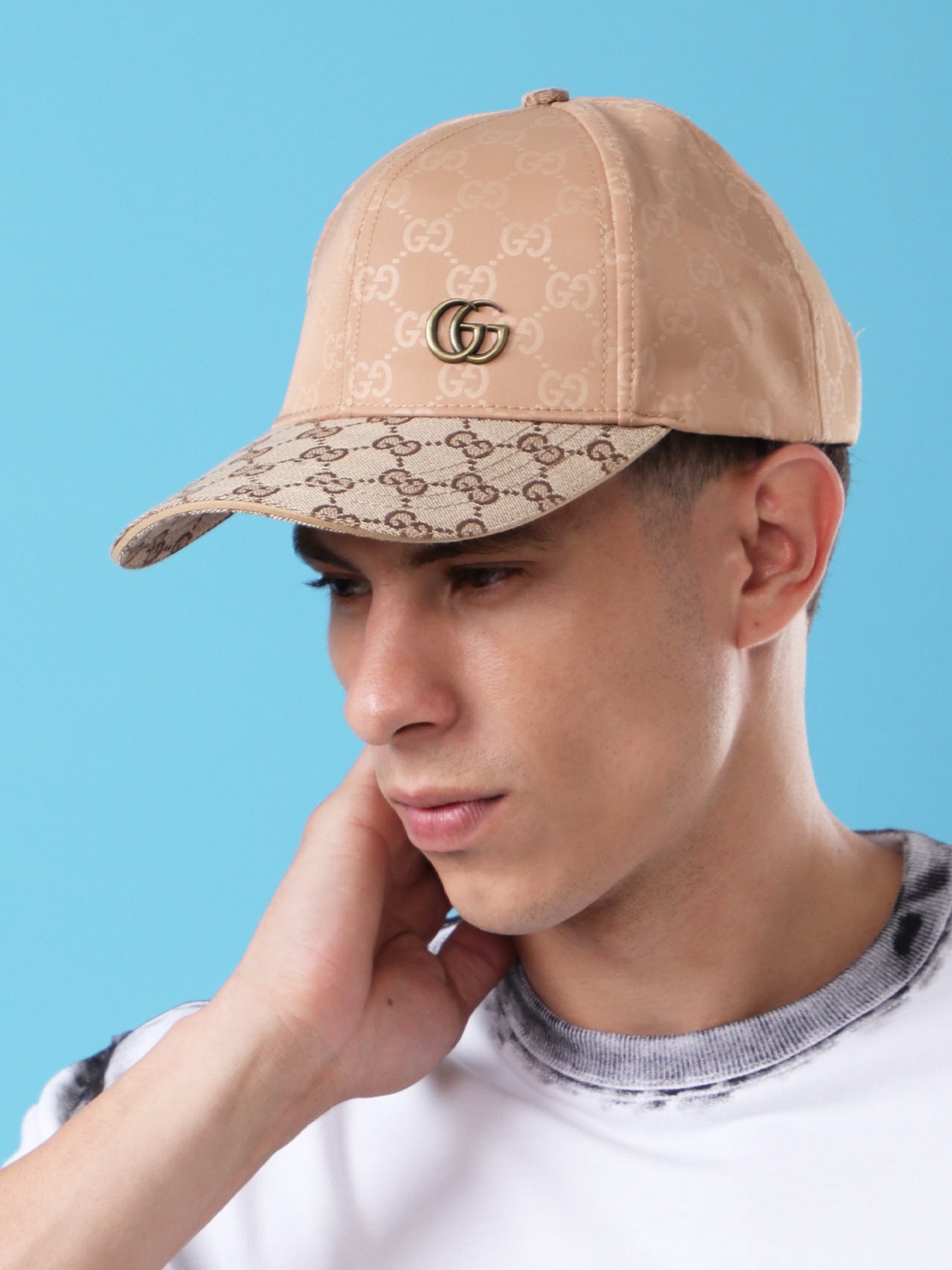 Gucci-Inspired Monogram GG Canvas Baseball Cap