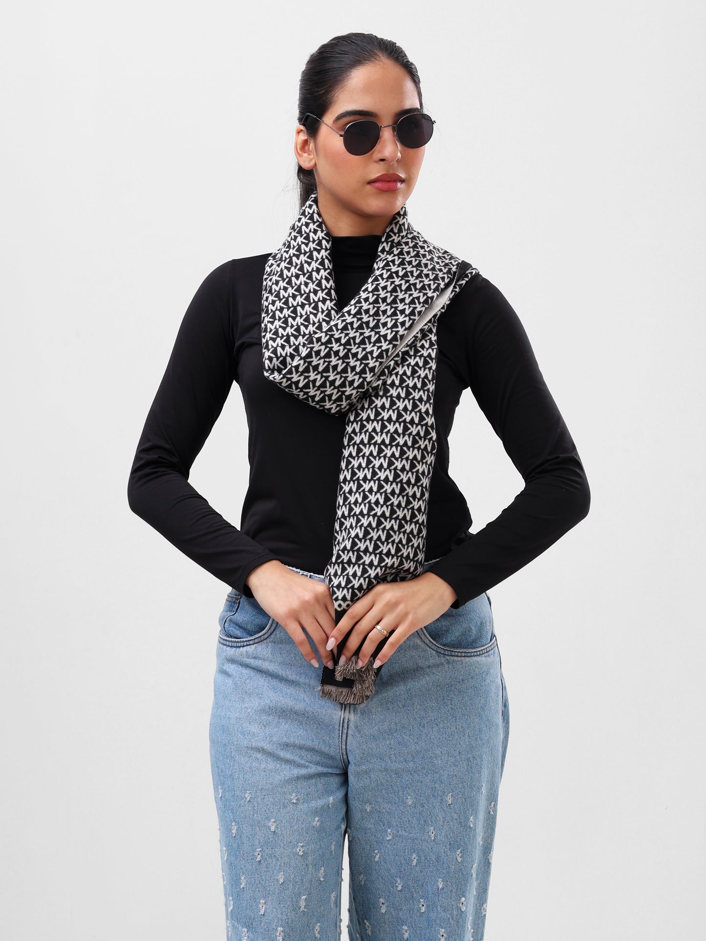 MK Geo Fringe Scarf