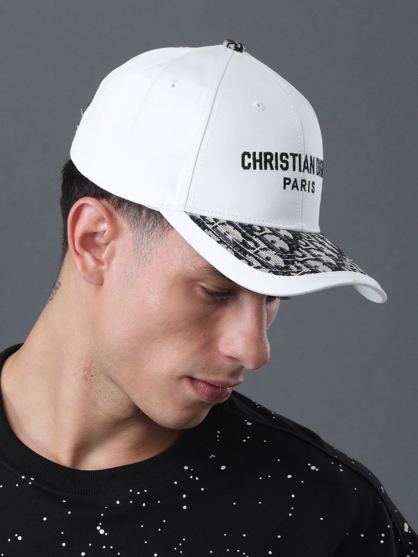 Paris White Designer Cap