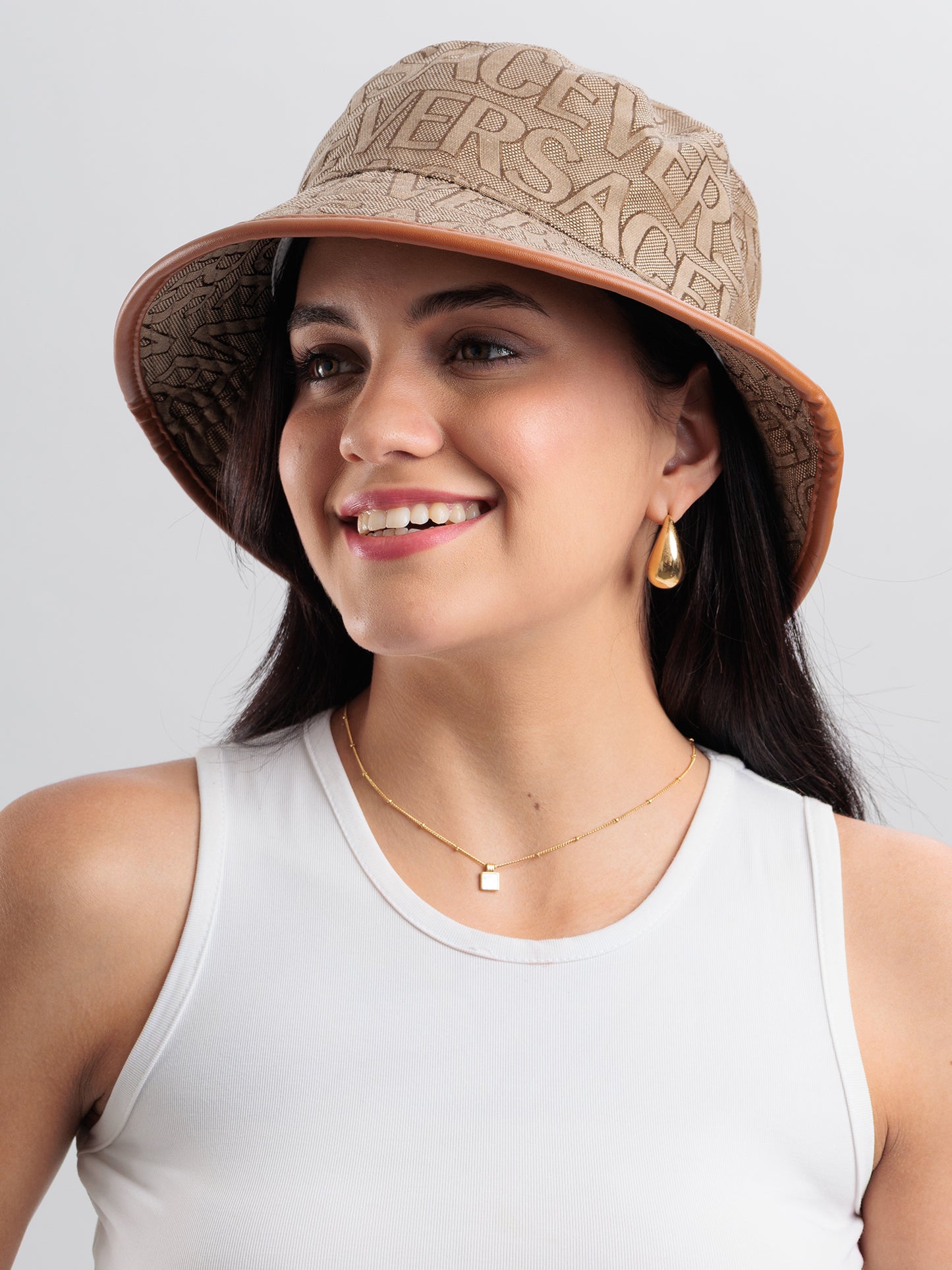 Sandstone Monogram Bucket Hat