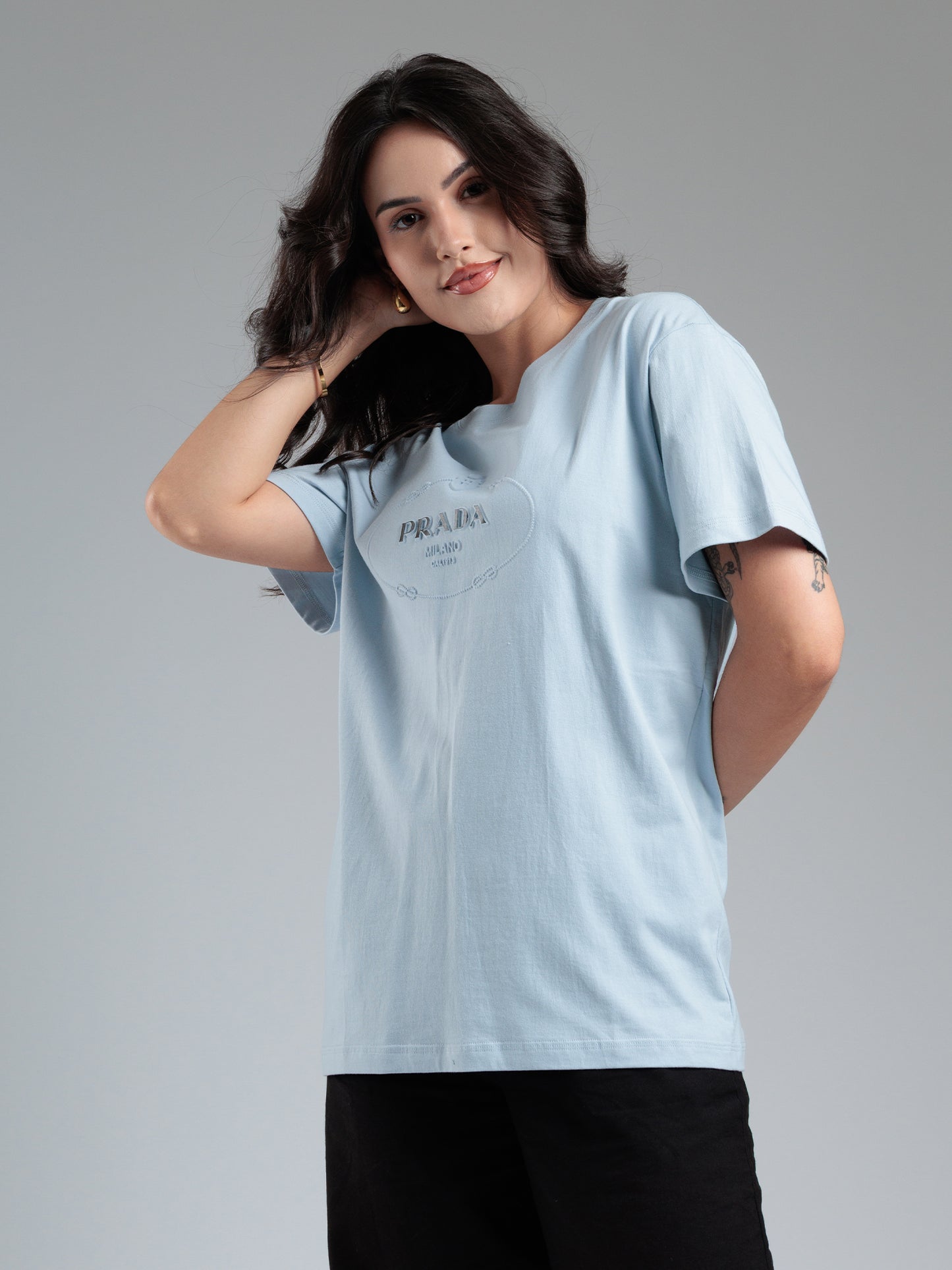 Powder Blue Tonal Emblem T-Shirt