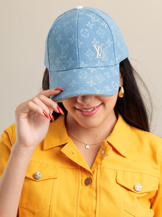 Skyline Monogram Denim Cap