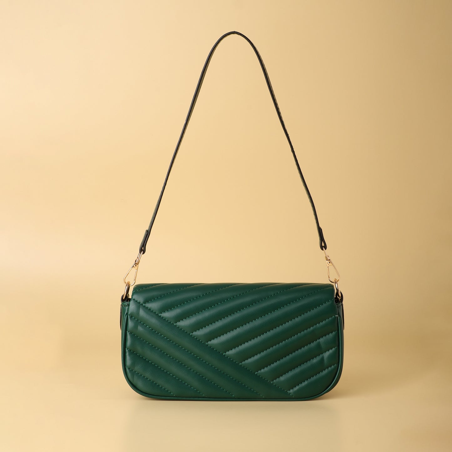 Burch Kira Chevron Shoulder Bag in Emerald Green