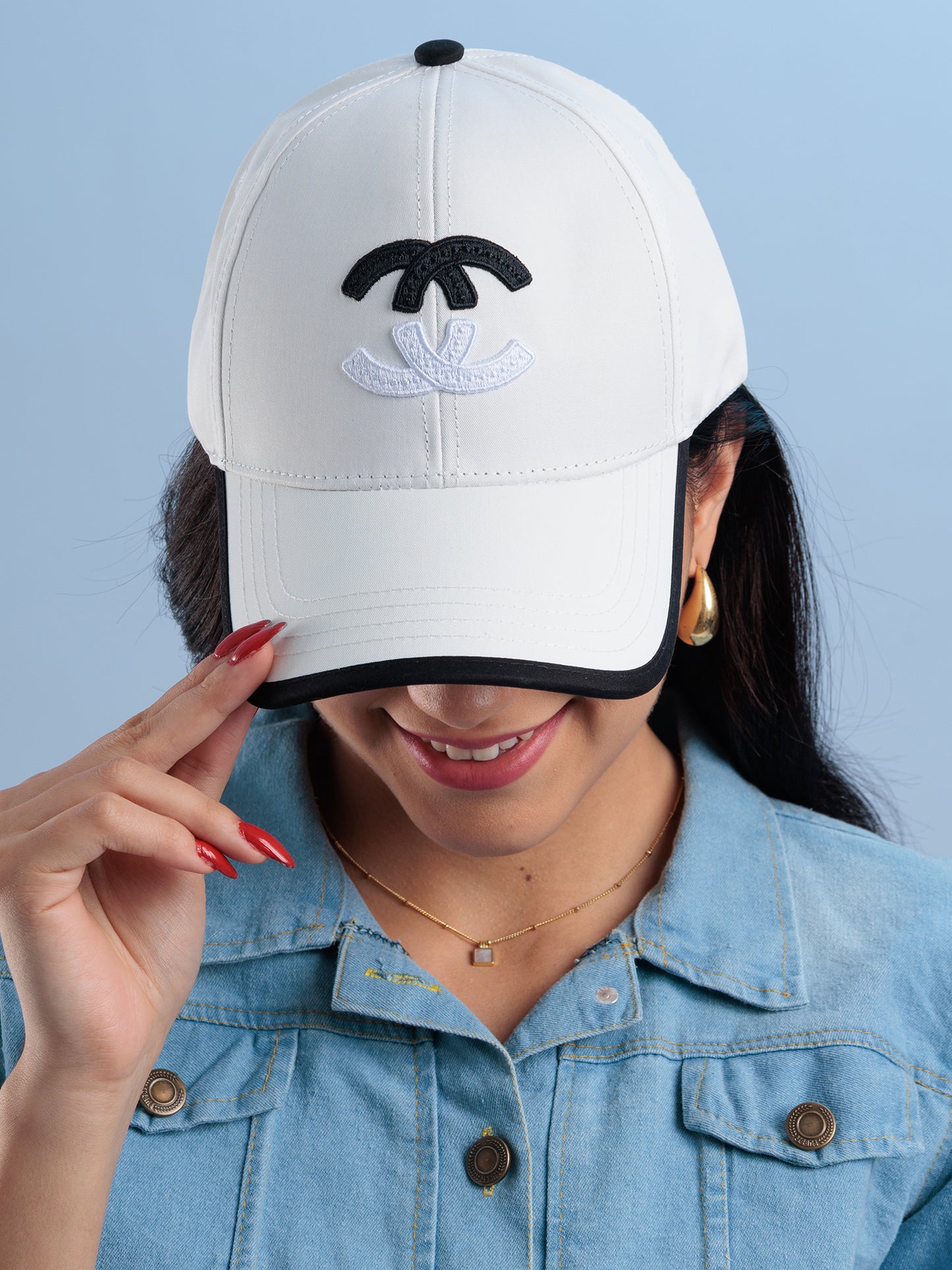 Monochrome Luxe Curve Cap