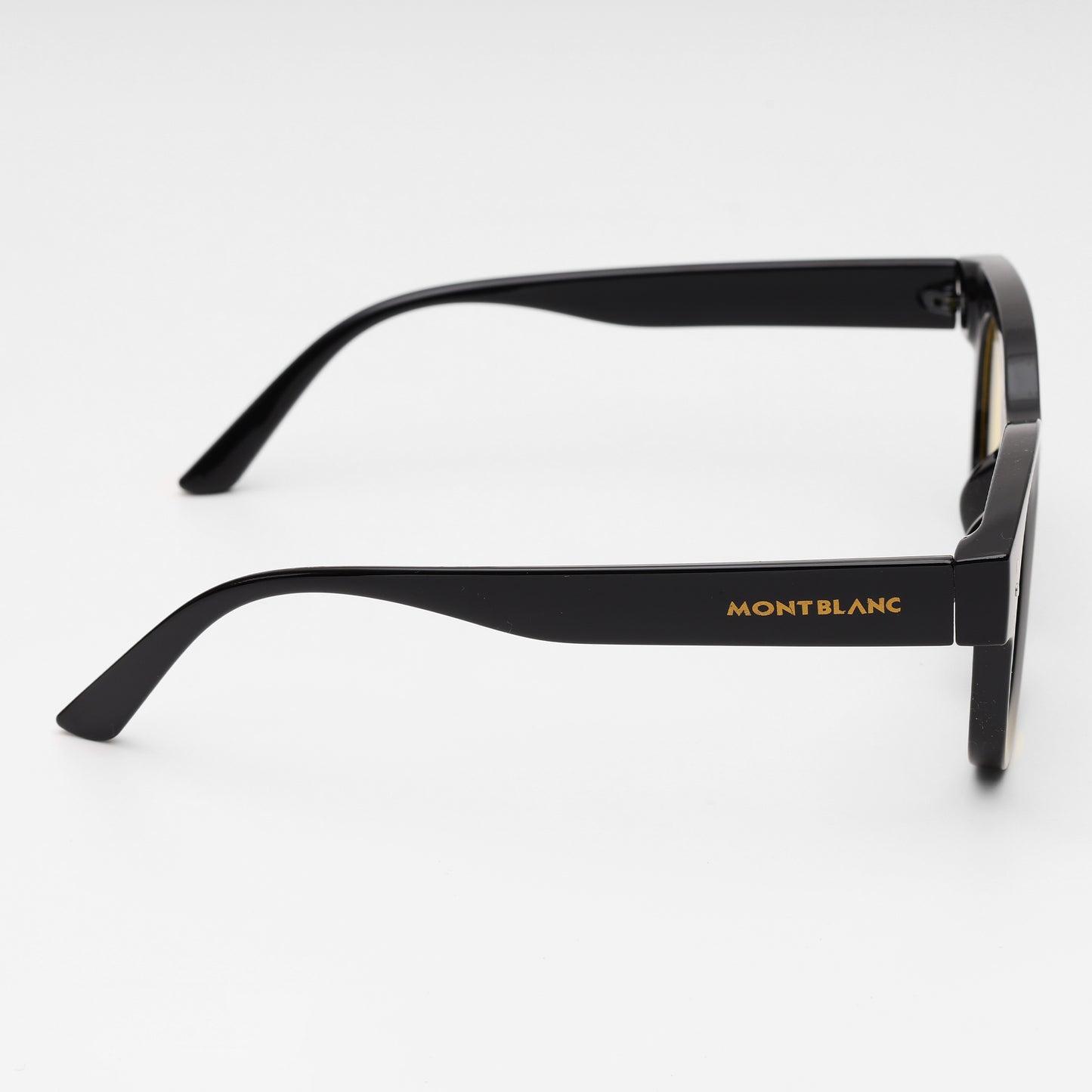 Montblanc Retro Black & Lemon-Tint Sunglasses