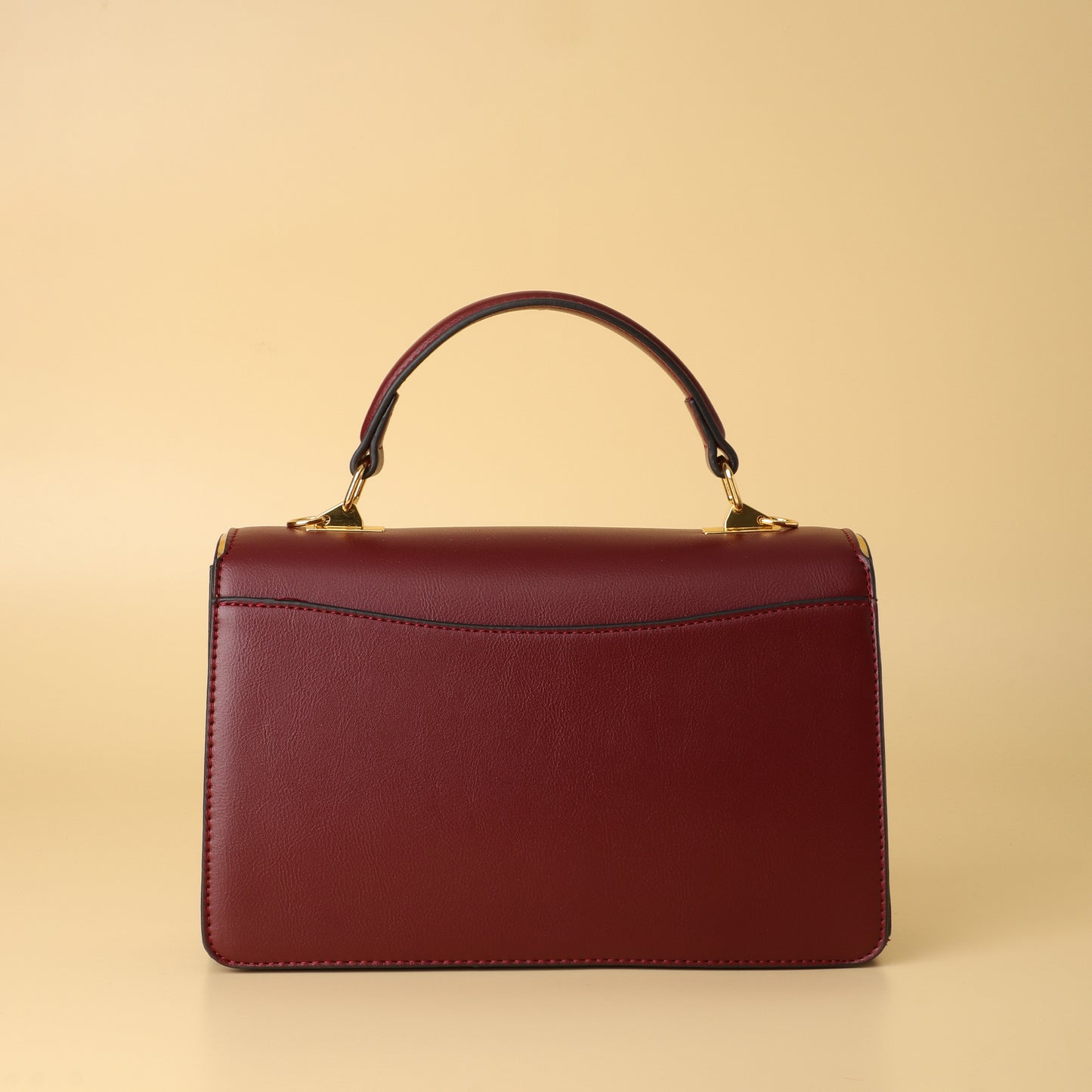 Classic Burgundy Structured Handbag