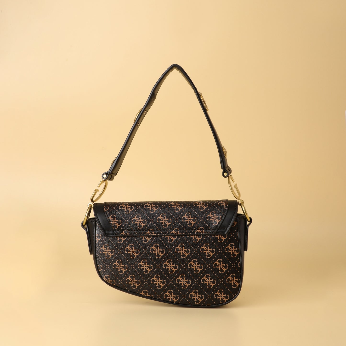 Monogram Shoulder Bag with Statement Strap
