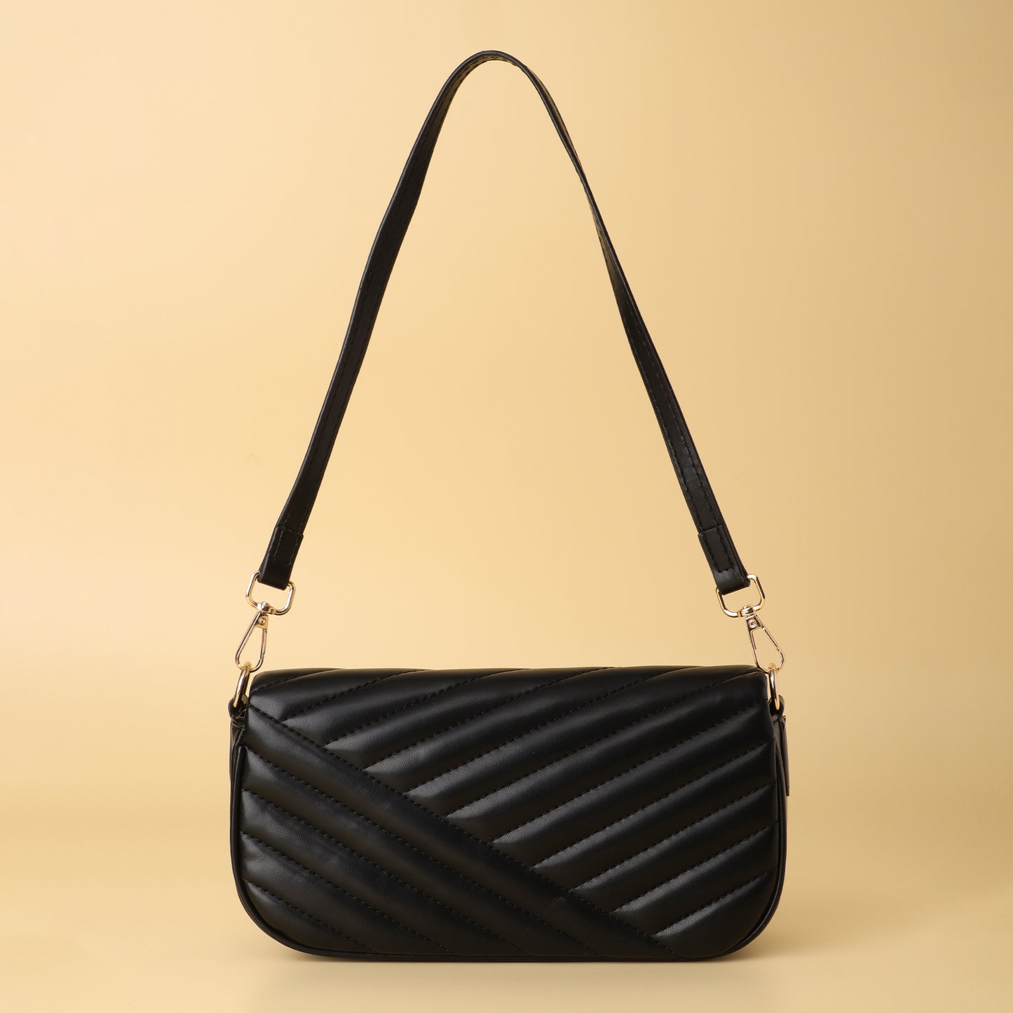 Burch Black Quilted Chain Shoulder Bag
