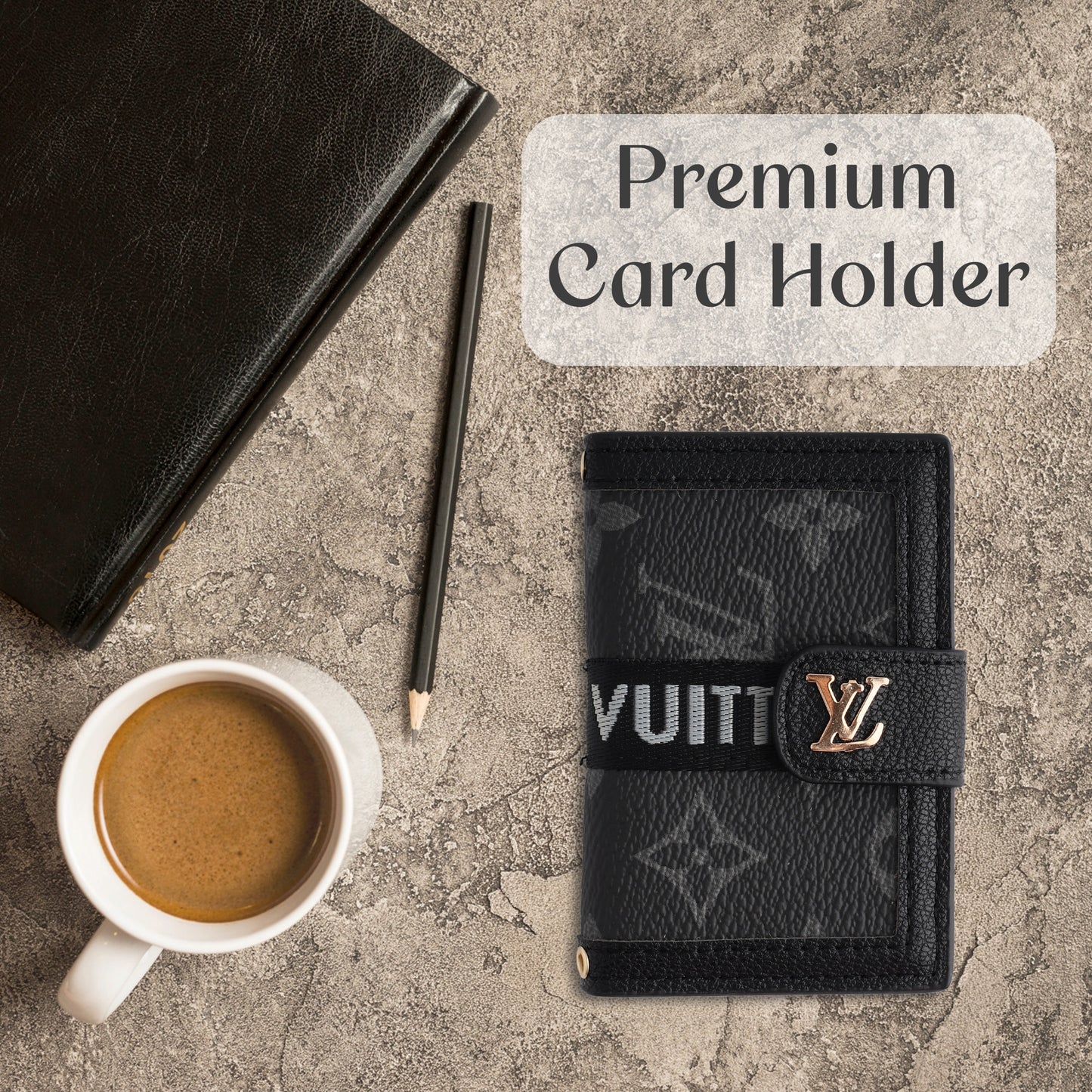 Urban LV-Inspired Strap Wallet
