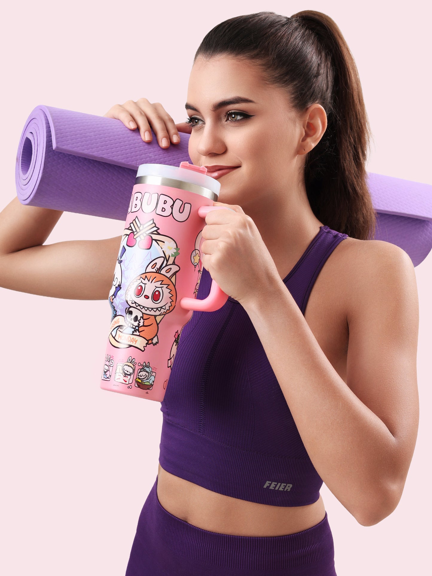 LABUBU “Chasing Monday” Pink Sipper