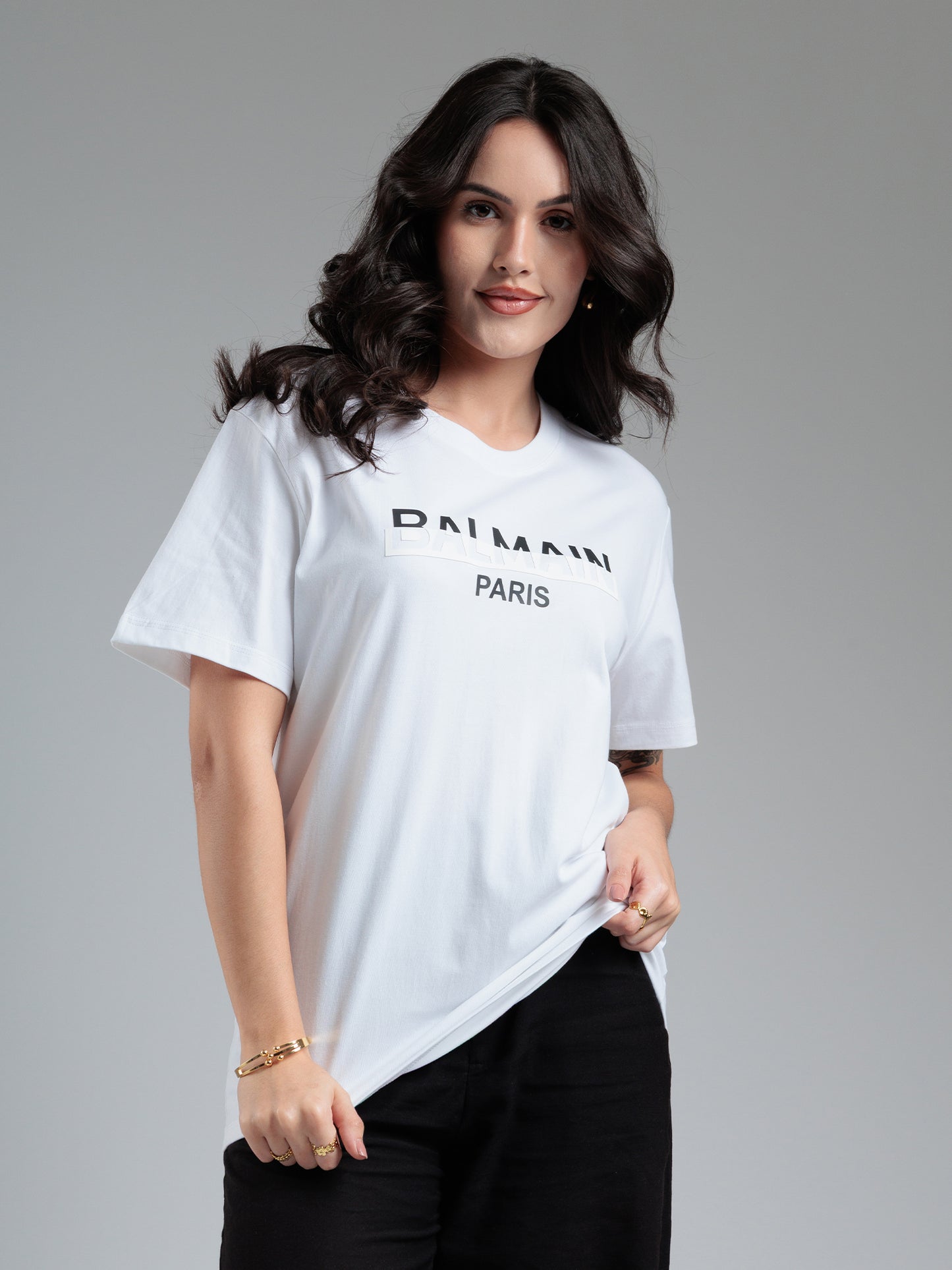 Ivory Layered Wordmark T-Shirt