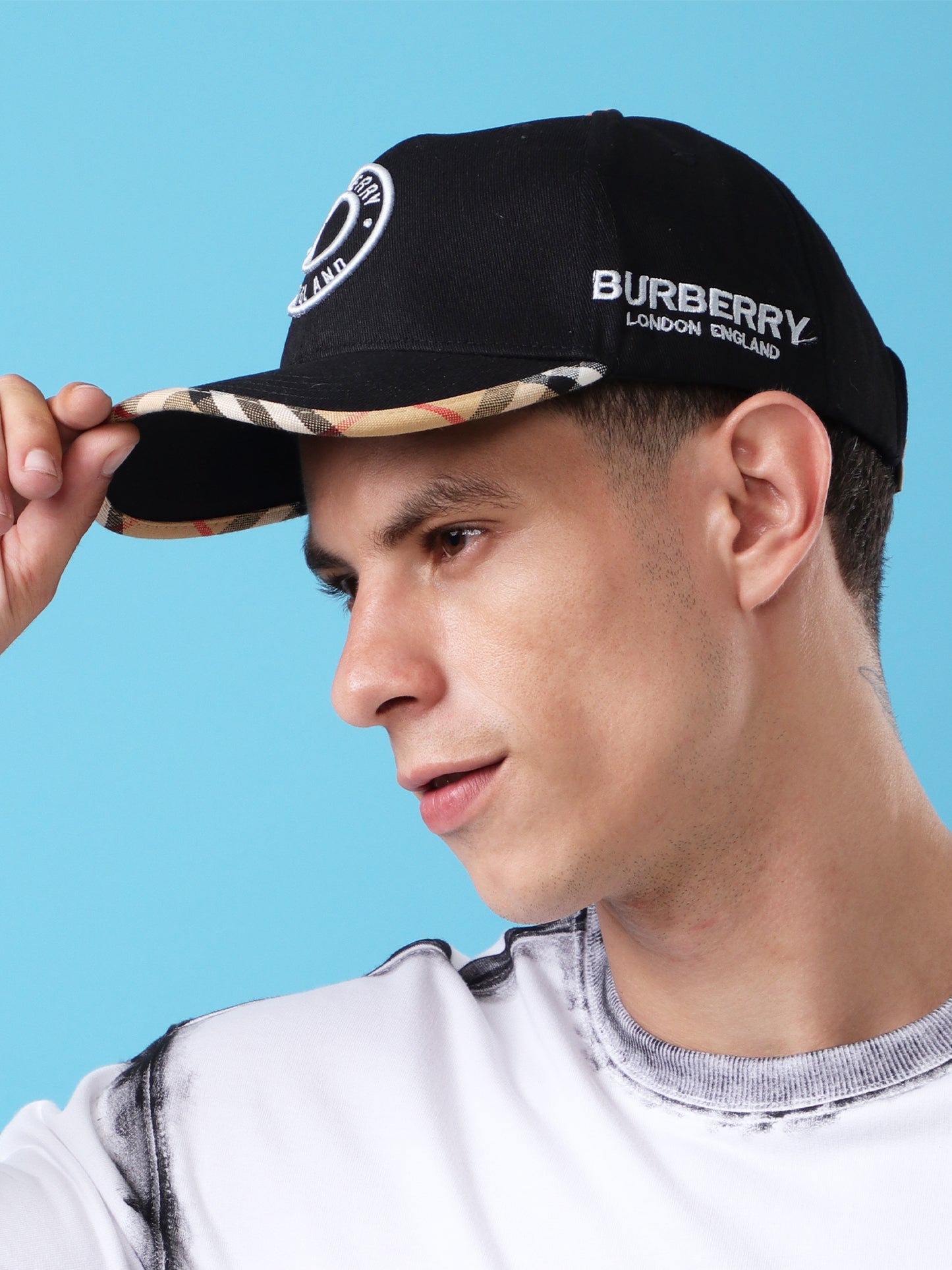 Classic Check Trim Cap – Black Luxe Edition”