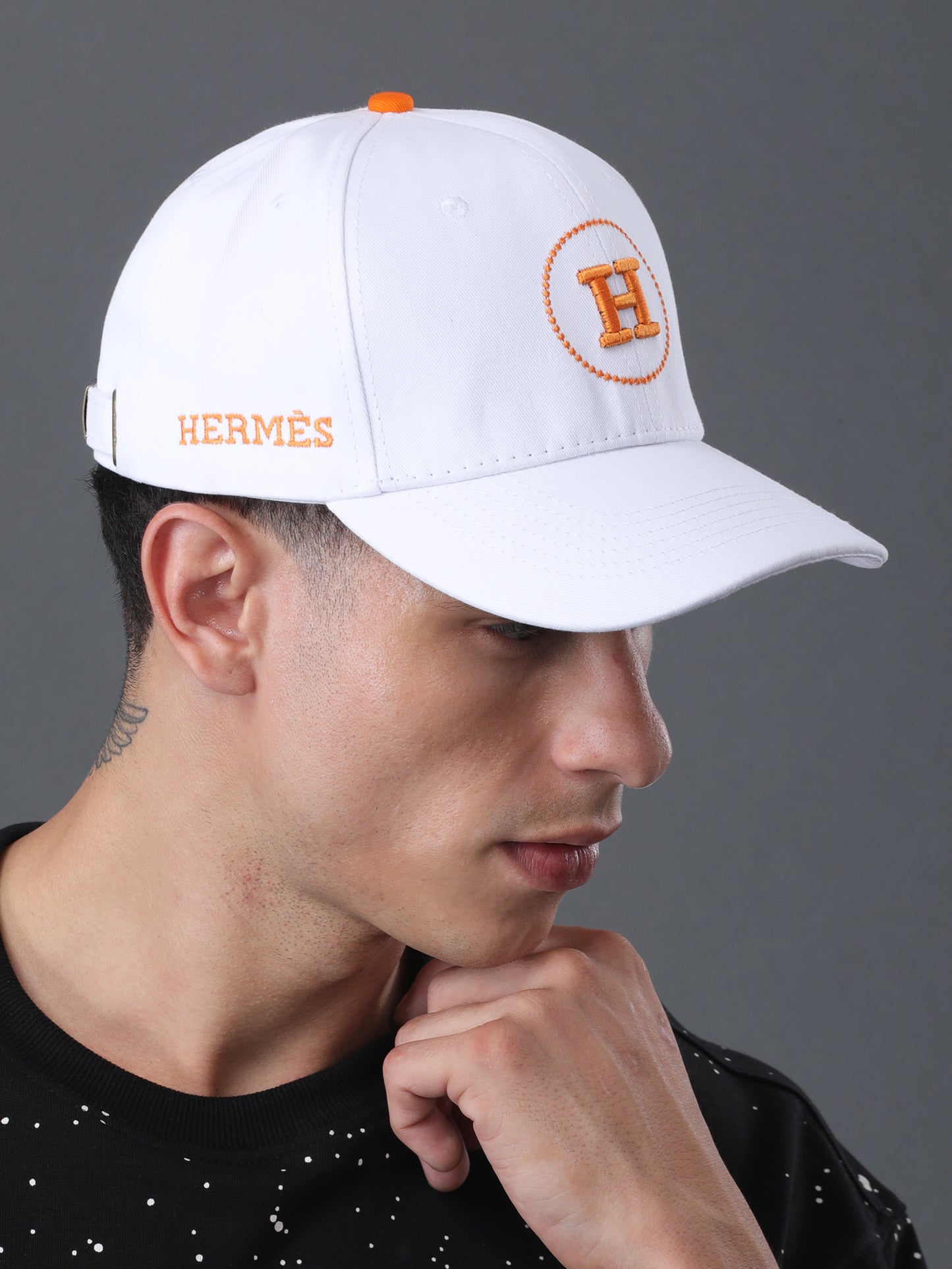 Hermès White Cotton Baseball Cap