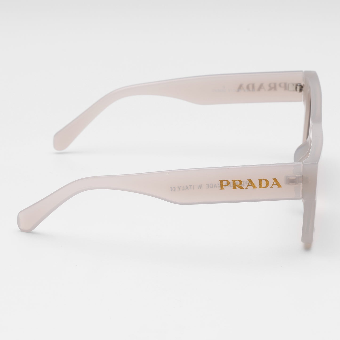 Frosted Ivory Rectangle Sunglasses