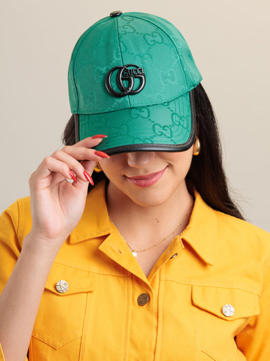 Emerald Luxe Monogram Cap