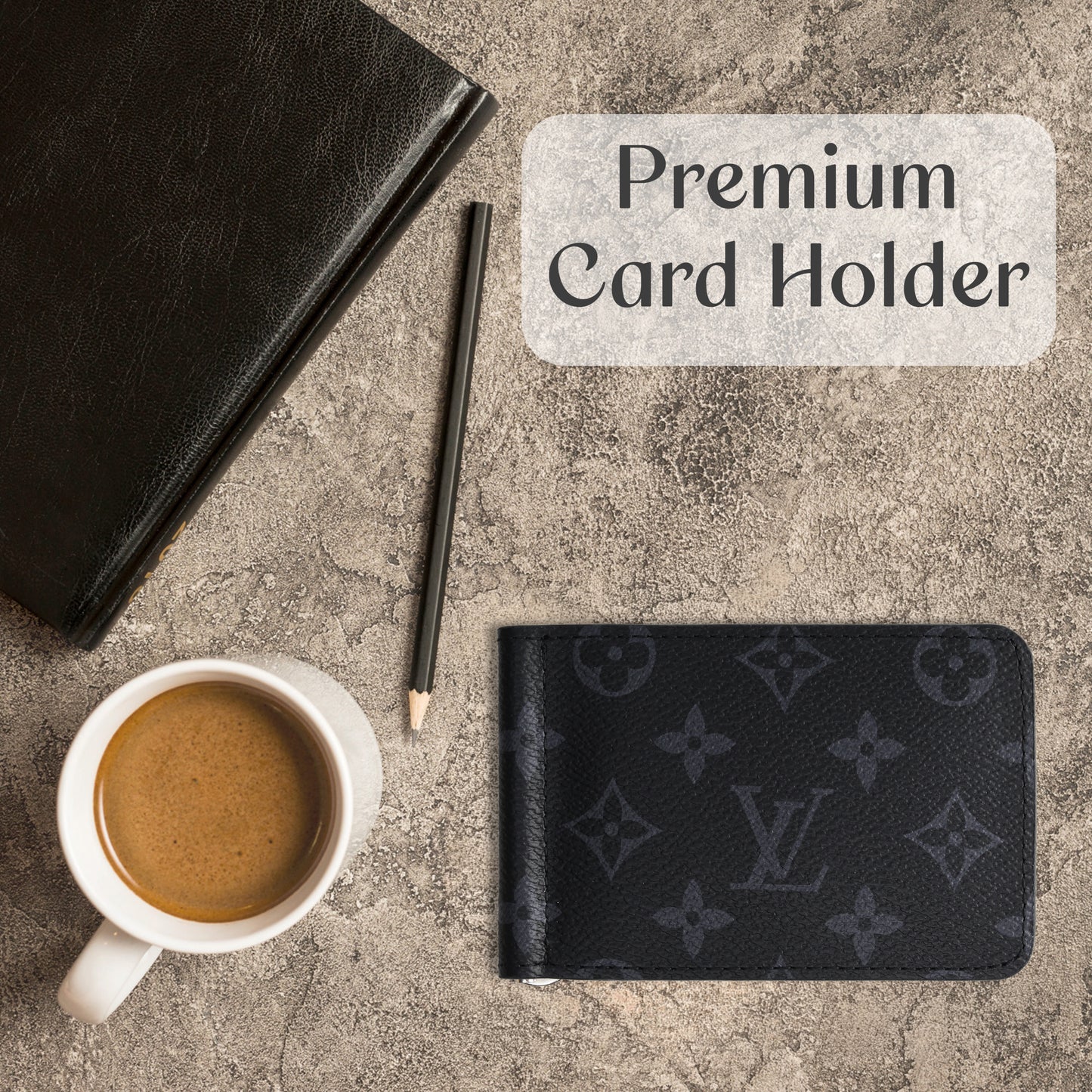 Noir Shadow Monogram Bifold Wallet