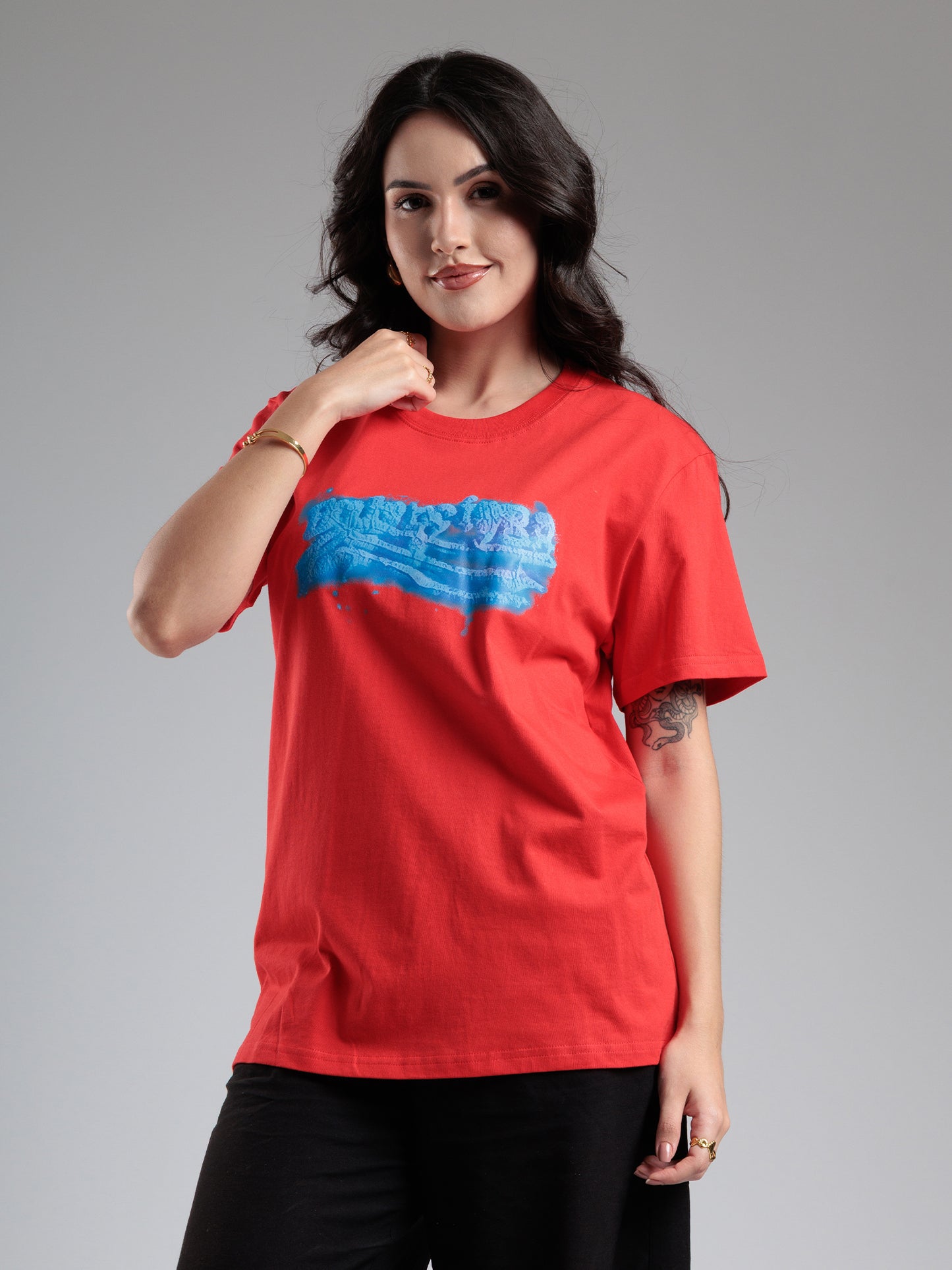 Crimson Bluewave Graphic T-Shirt