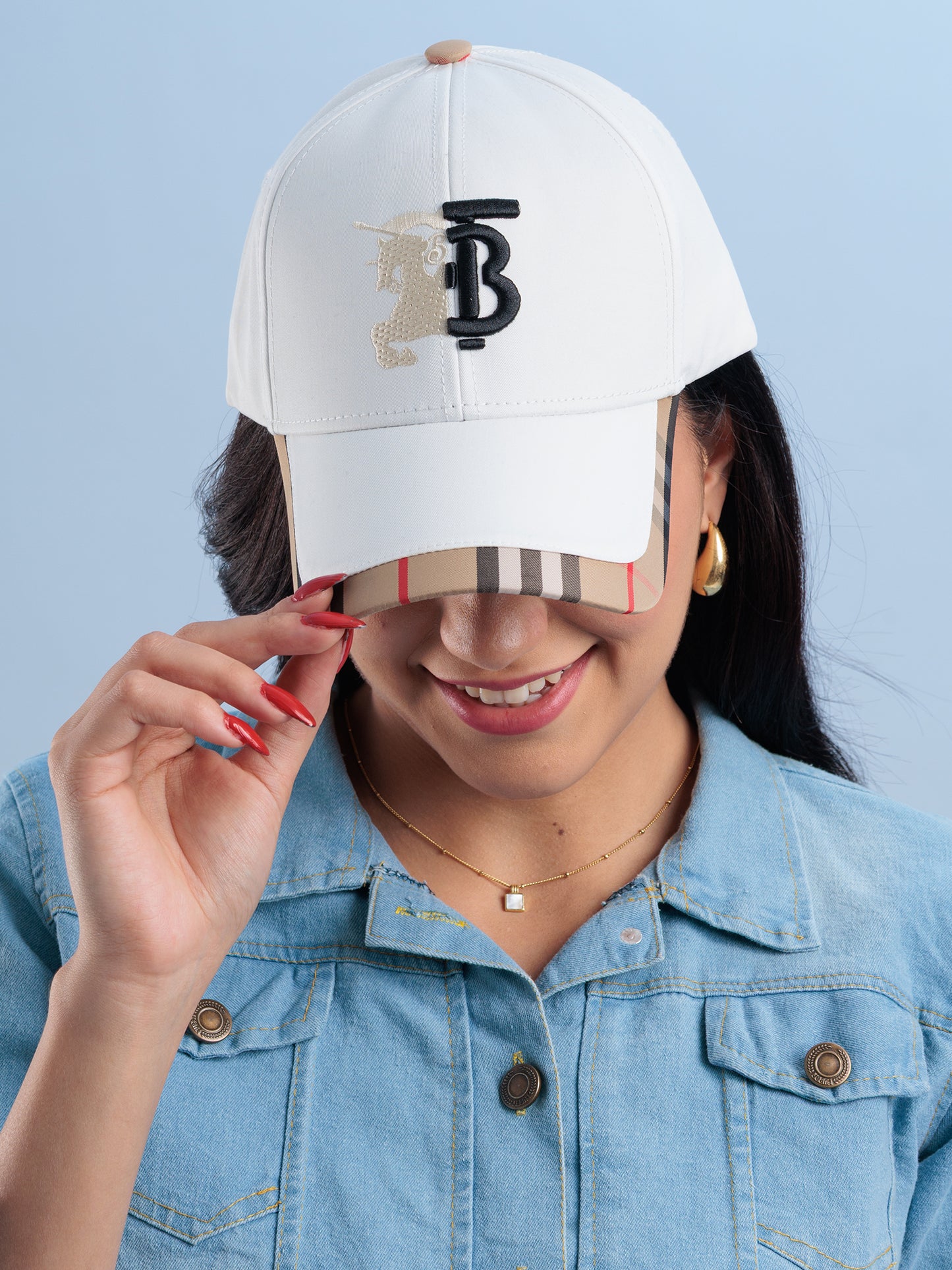 Ivory Luxe Monogram Cap