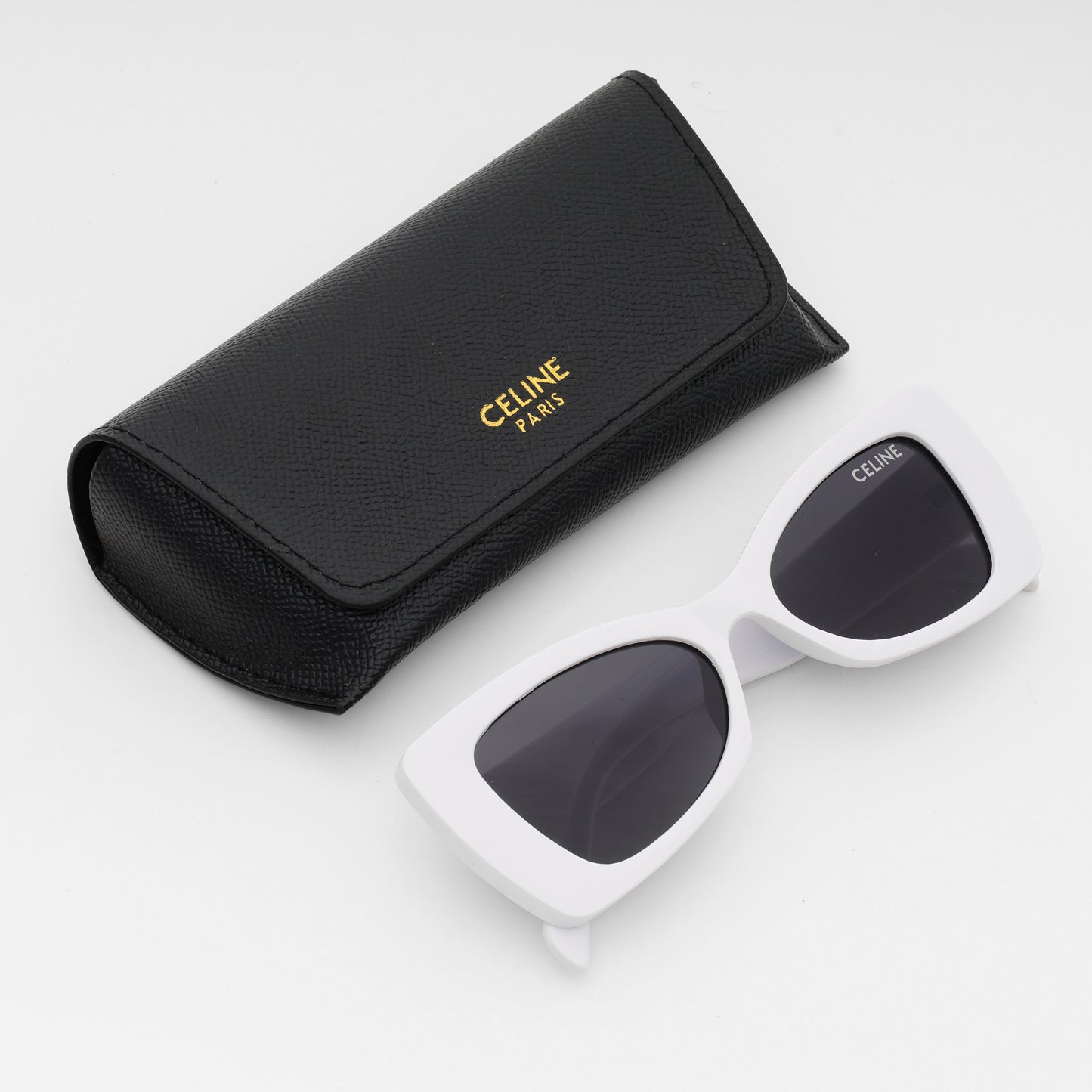 Celine Oversized White Cat-Eye Sunglasses