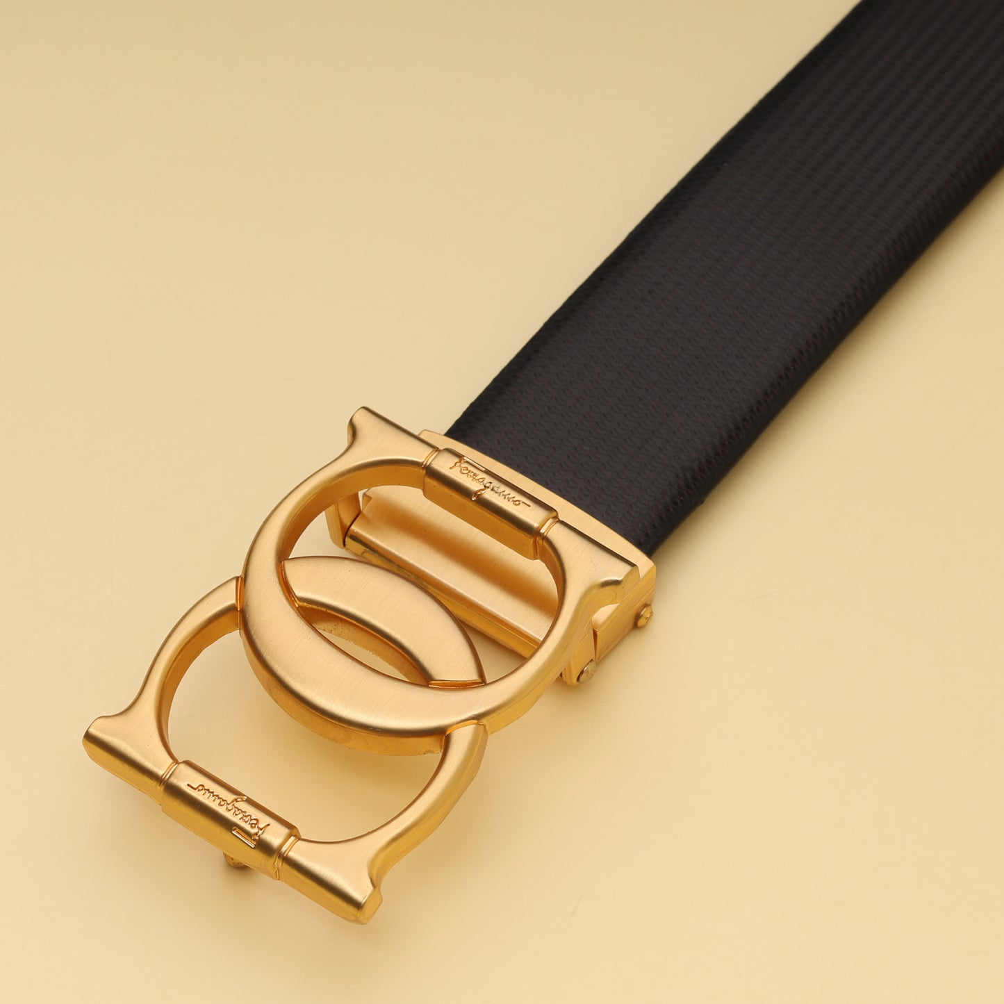 Gold Gancini Buckle Belt