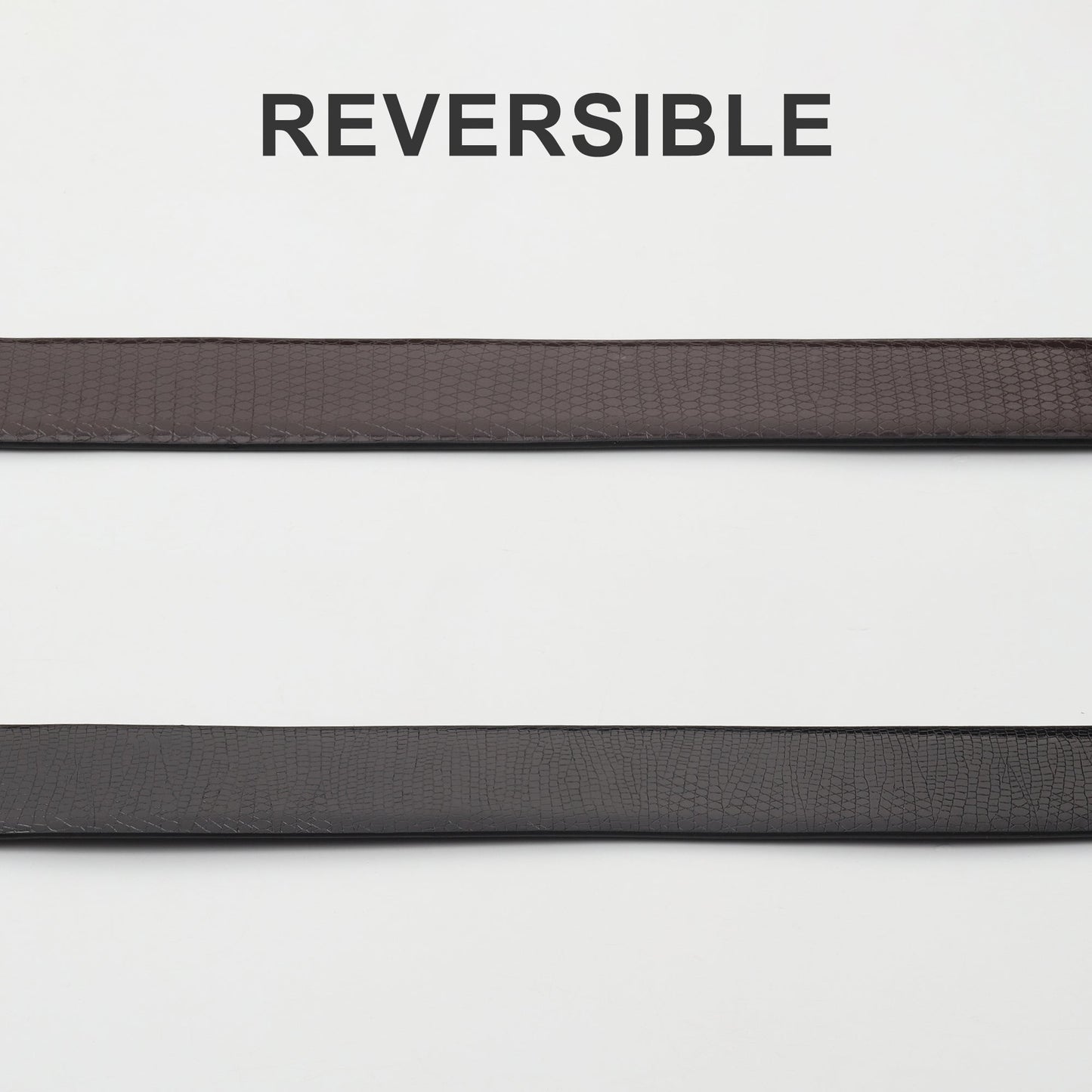 Luxe Lizard-Textured Leather Belt