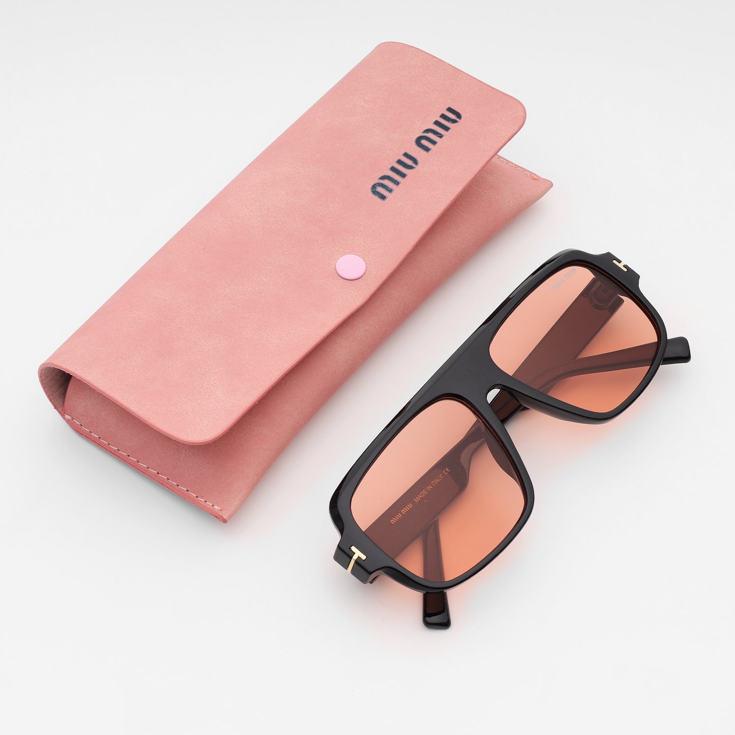 Black Navigator Pink Lens Sunglasses