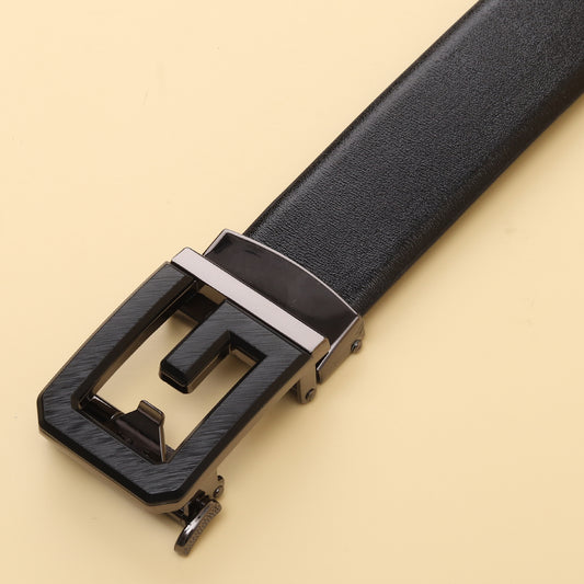 Black "G" Buckle Leather Belt