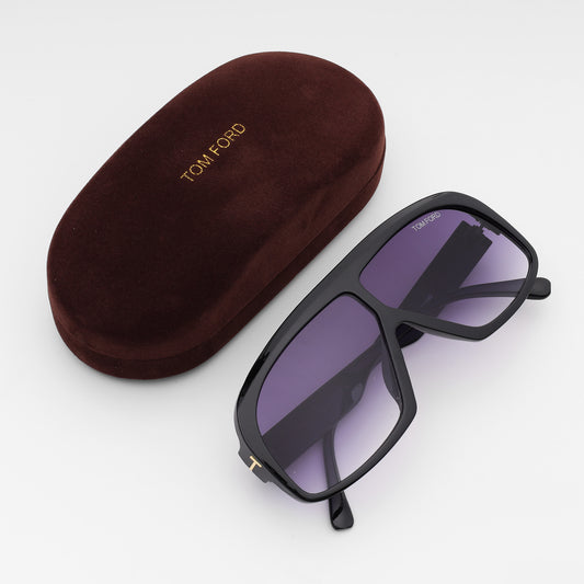 Black Gradient Shield Sunglasses