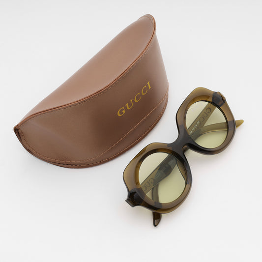 Vintage Olive Round Sunglasses