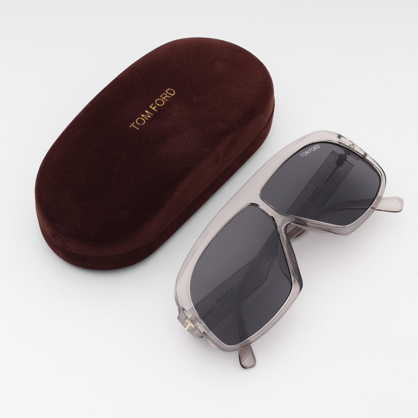 Smoke Crystal Shield Sunglasses