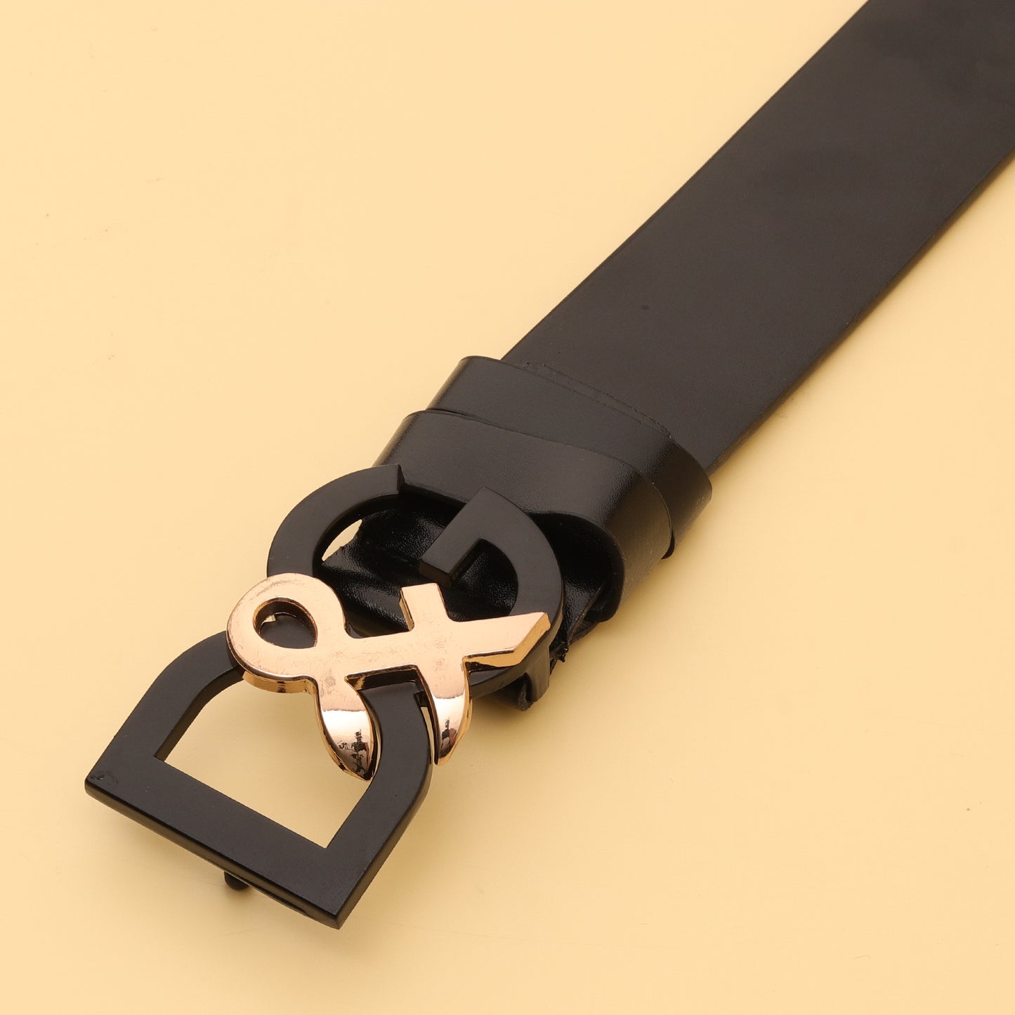 Gabbana Signature Black Leather Belt