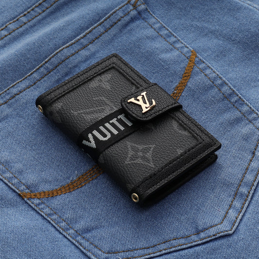 Urban LV-Inspired Strap Wallet