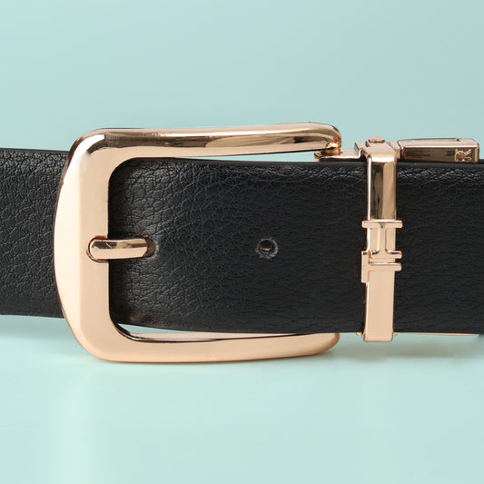 Regal Rose-Gold Textured Belt