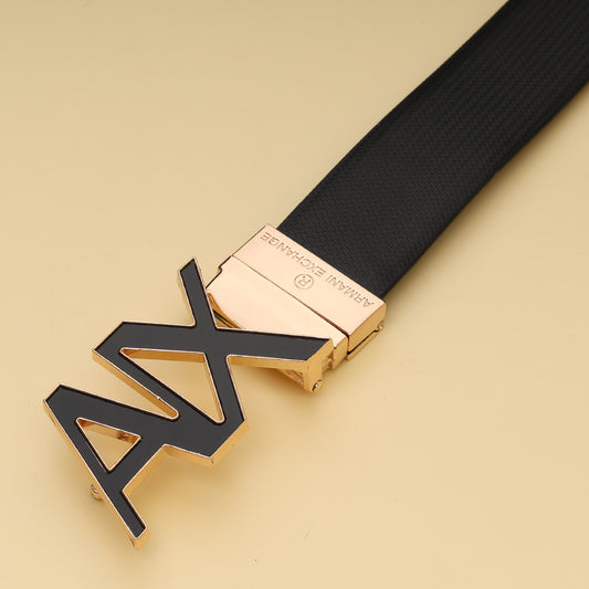Exchange Gold AX Buckle Leather Belt