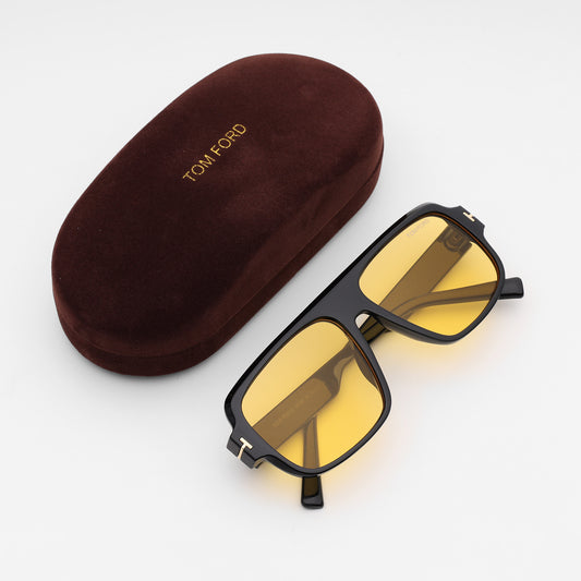 Black Frame Amber Lens Sunglasses