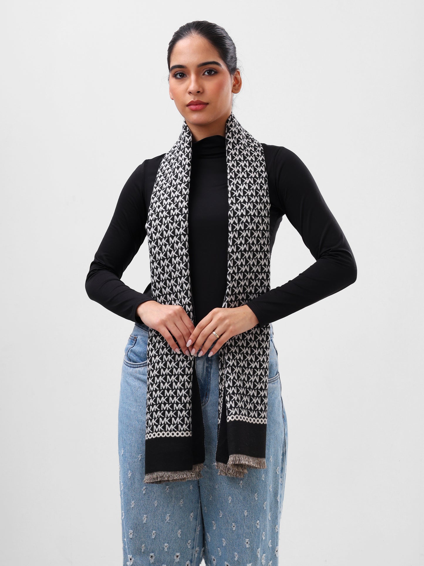 MK Geo Fringe Scarf