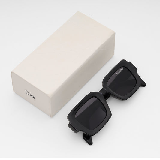 Square Statement” Black Acetate Sunglasses