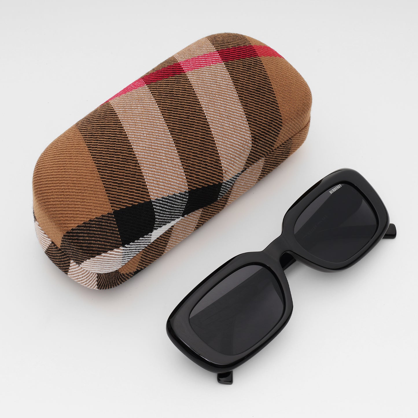 Burberry Noir Classic Rectangular Sunglasses