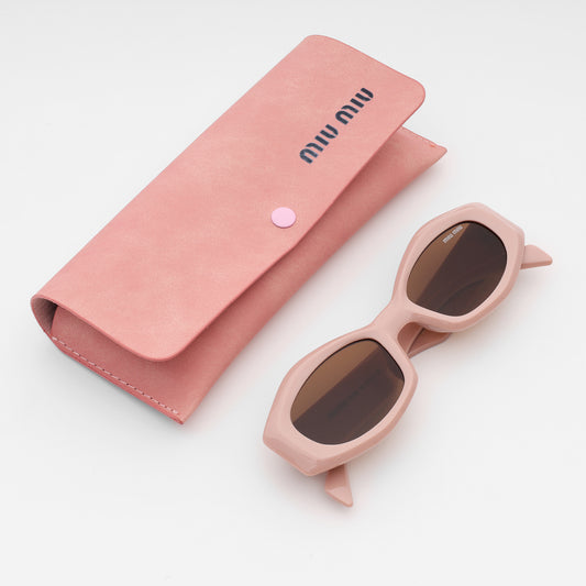 Powder Blush Oval Sunglasses
