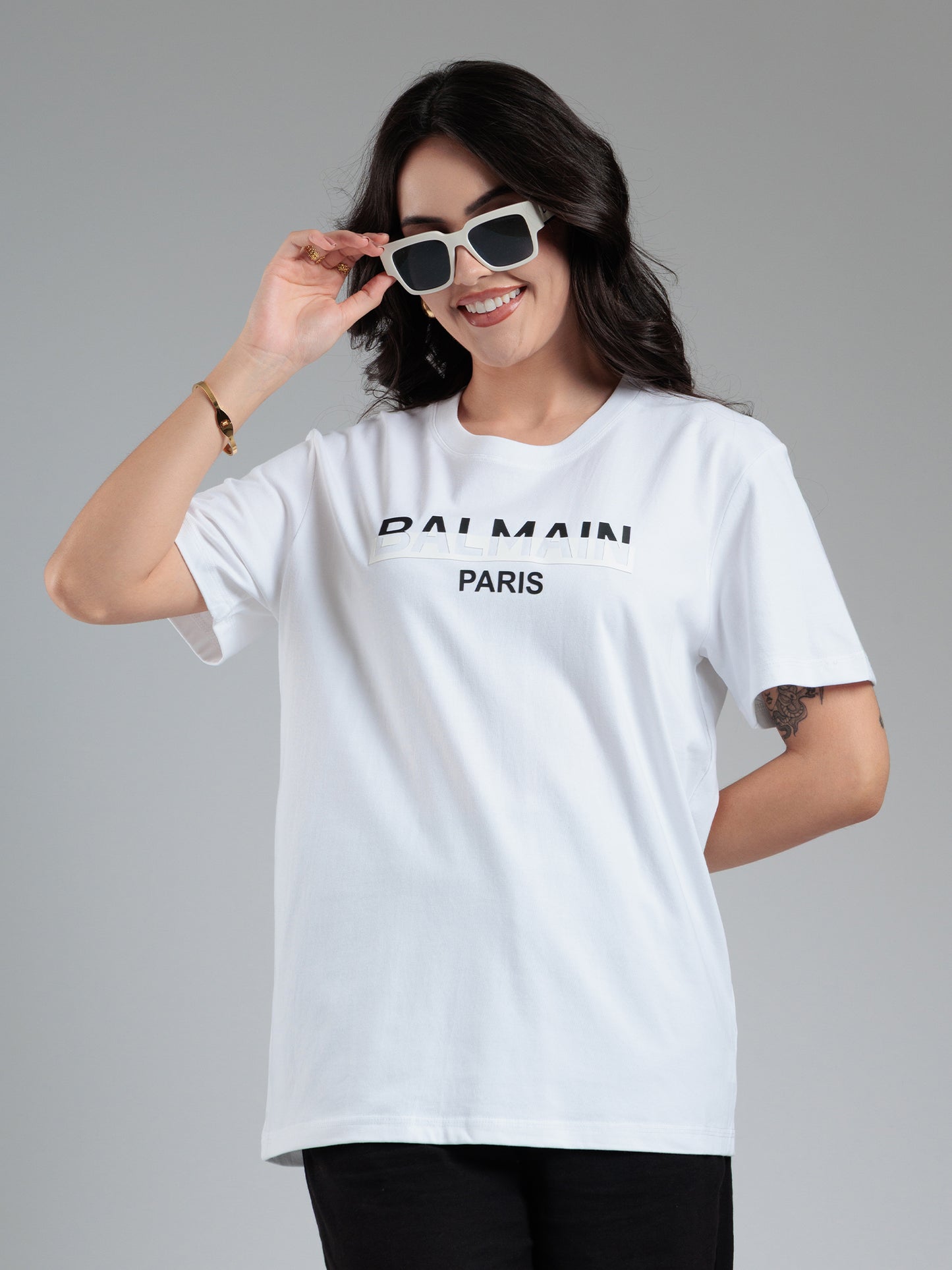 Ivory Layered Wordmark T-Shirt