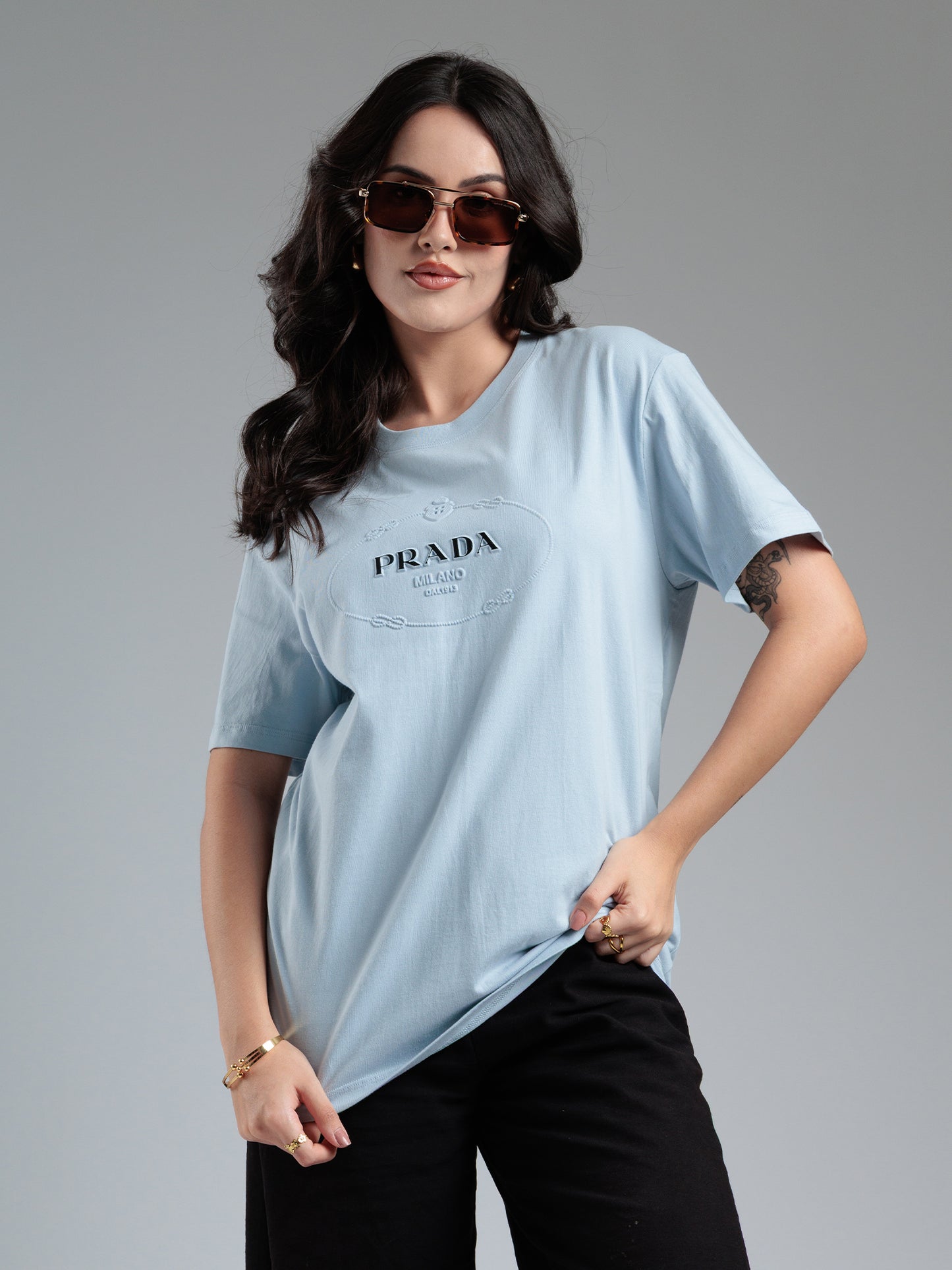 Powder Blue Tonal Emblem T-Shirt