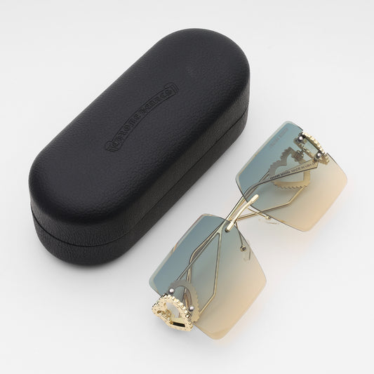 “Heart Luxe” Square Rimless Sunglasses