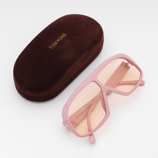 Blush Pink Shield Sunglasses