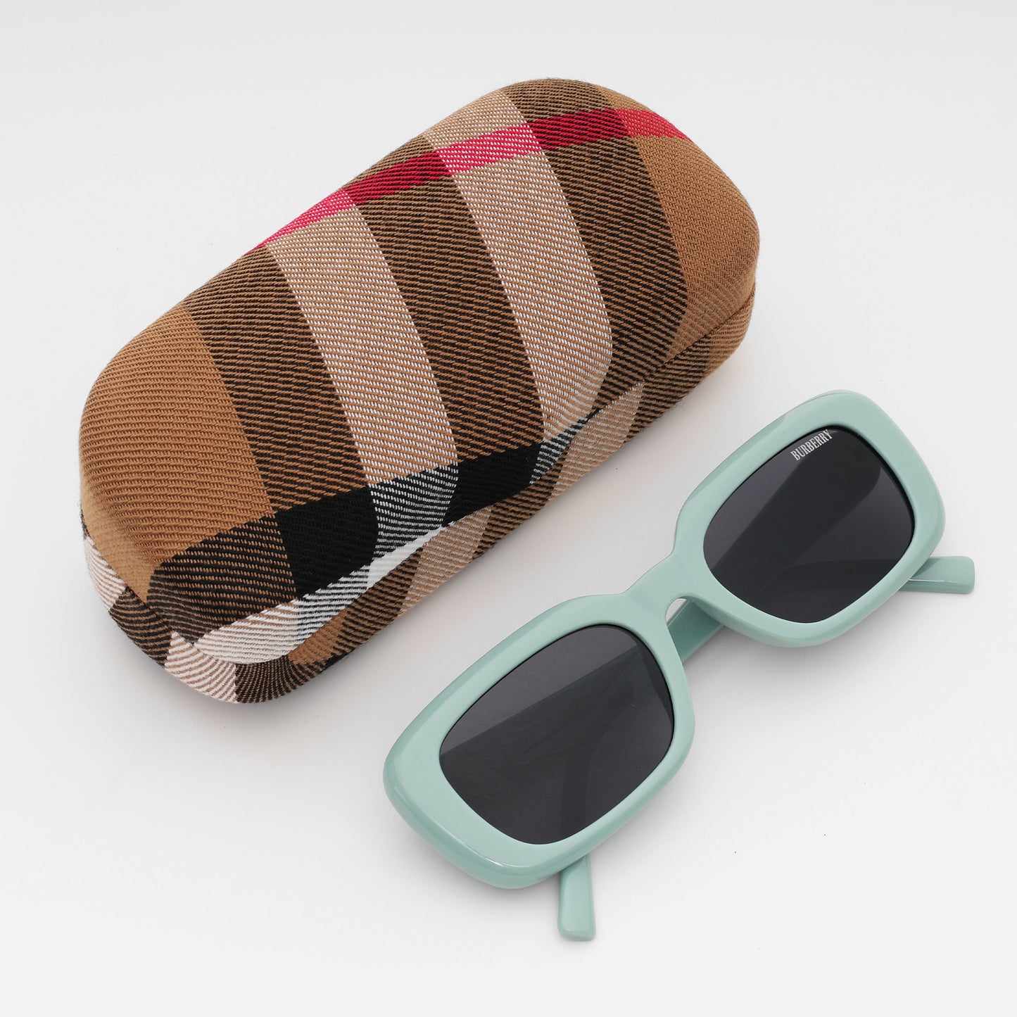 Burberry Mint Charm Rectangular Sunglasses