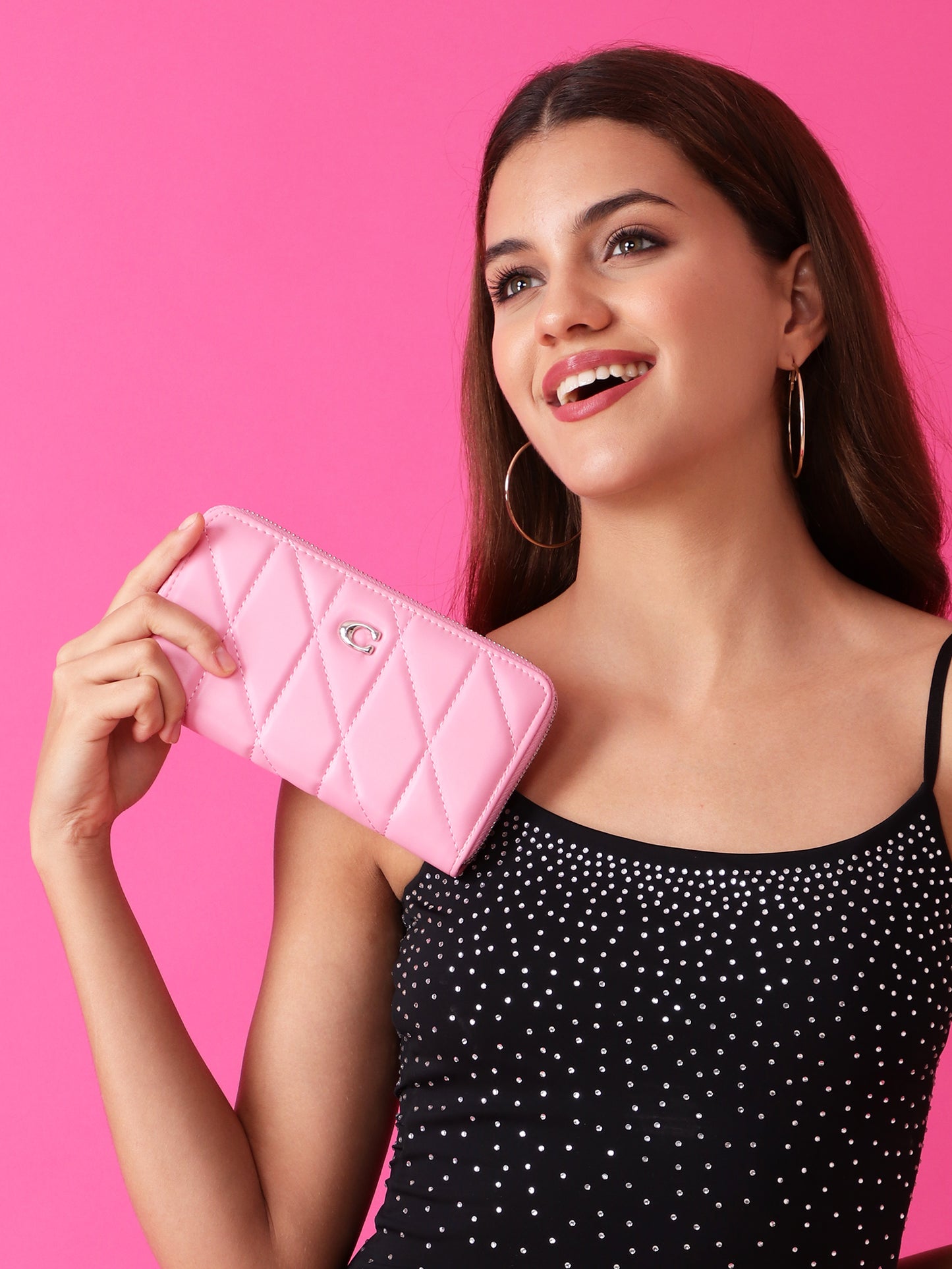 Coach Quilted Zip-Around Wallet