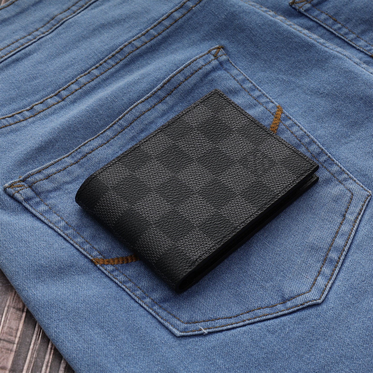 Midnight Check Bifold Wallet