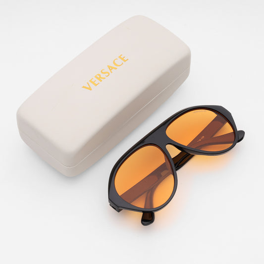 Amber Lens Shield Sunglasses
