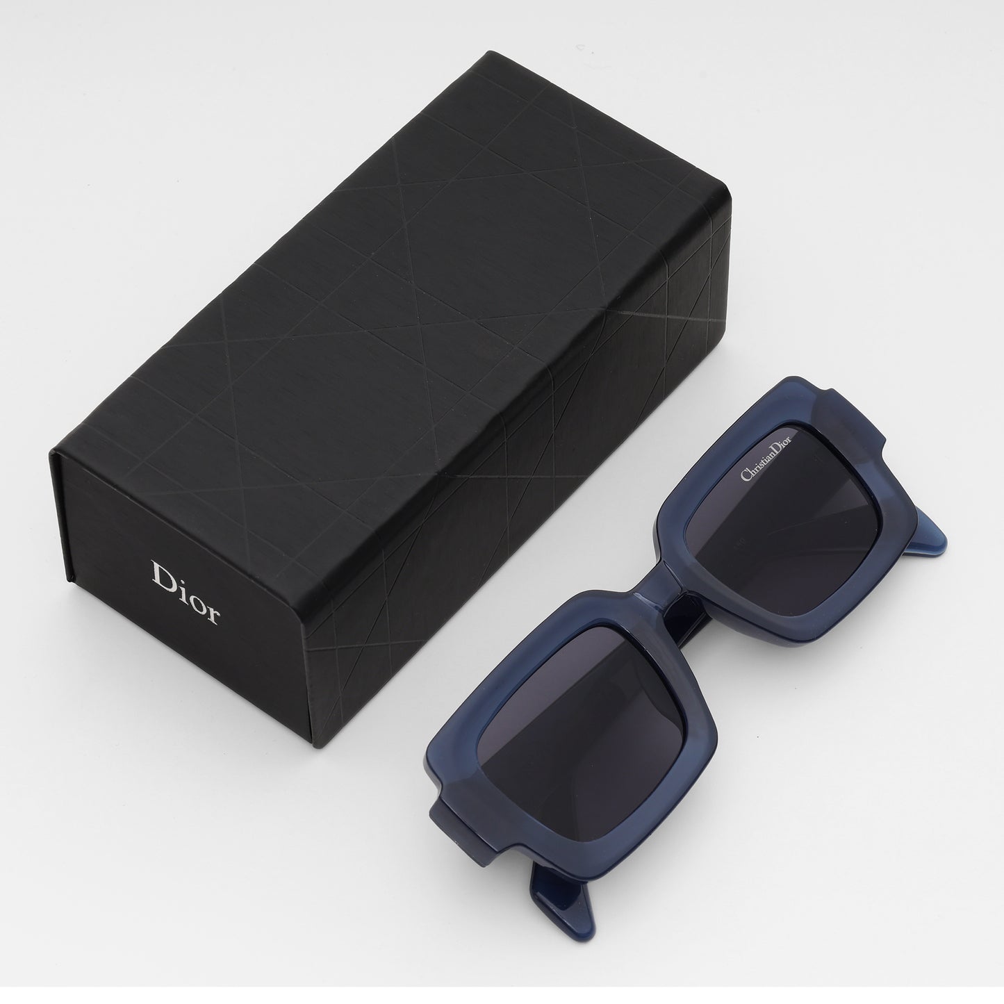 Square Blue Acetate Sunglasses